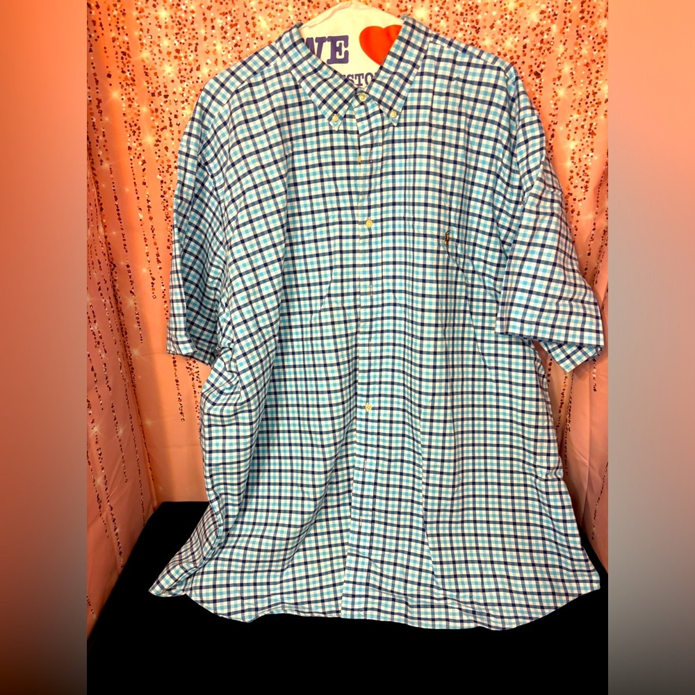 Ralph Lauren Mens Polo Checked Short Sleeve Button Down